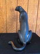 Loet Venderveen Broze Sitting Cheetah Sculpture- 76/500 with COA