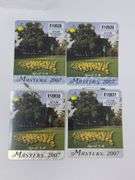 4) 2007 Vintage Masters Tournament Badges-Zach Johnson Champion