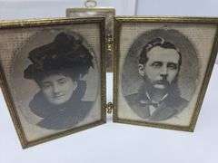 Antique Picture Frames with Antique Photos and 1 double frame with photo of older photographs