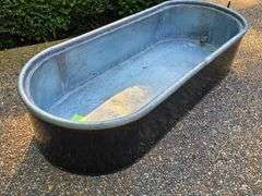 5' 3" Galvanized Stock Tank with Drain