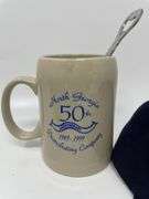 Vintage Miller Scrambled Egg Officer Hats, Bottle Opener and 50th Anniversary Mug