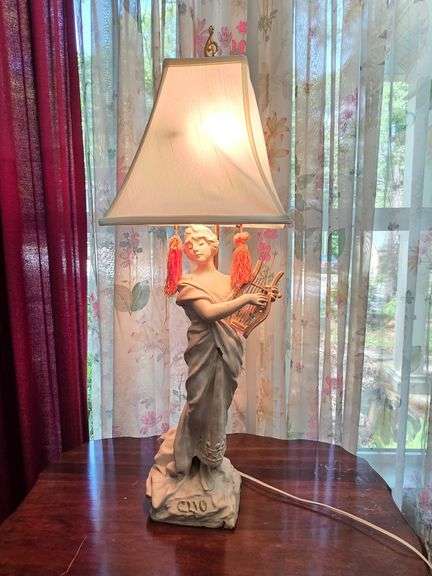 Art Nouveau Muse Clio Lamp
