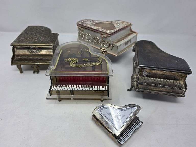 5) Piano Boxes, music boxes and decorative pieces