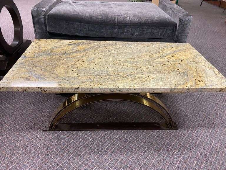Art Deco Style Granite Top Coffee Table