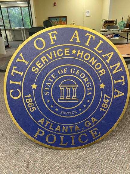 City of Atlanta Police Department 42" Wooden Wall Medallion Movie Prop