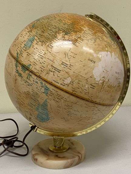 Vintage Replogle Lighted World Globe