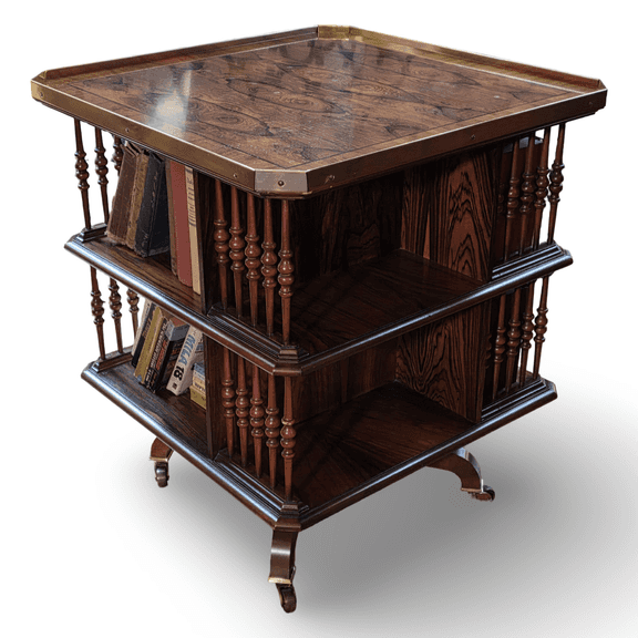 Baker Rosewood Regency Stately Homes Revolving Bookcase