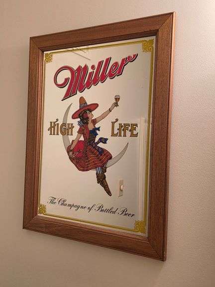 Miller High Life Girl in the Moon Pub Mirror