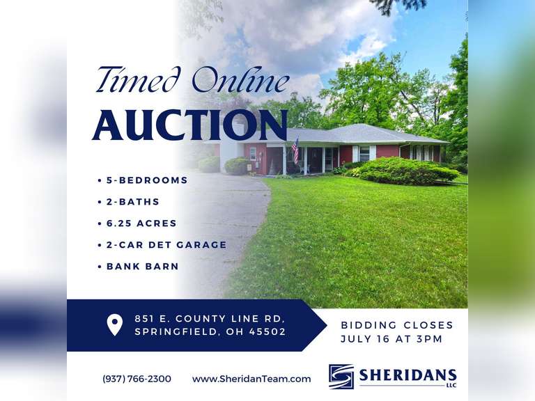 MOOREFIELD TOWNSHIP HOME ON 6+ ACRES