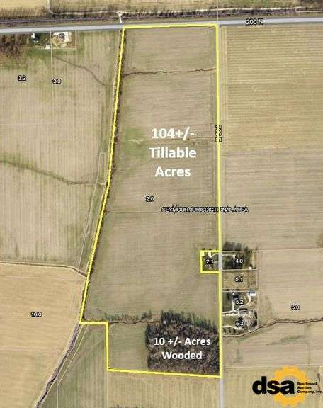 114.41+/- Acres of Mostly Tillable Farm Ground