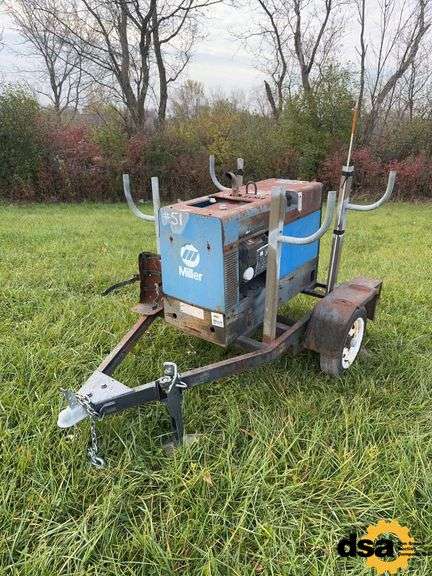 Miller Bobcat 225T Trailer Mounted Generator Welder