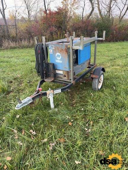 Miller Bobcat 225T Trailer Mounted Generator Welder