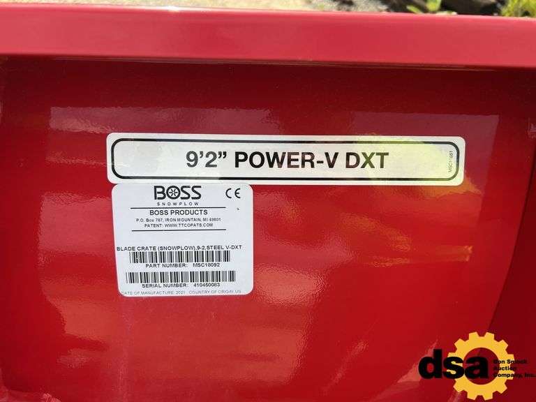 Boss DXT 9.2’ V Plow