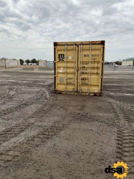 20Ft Container White Barn Doors On Front