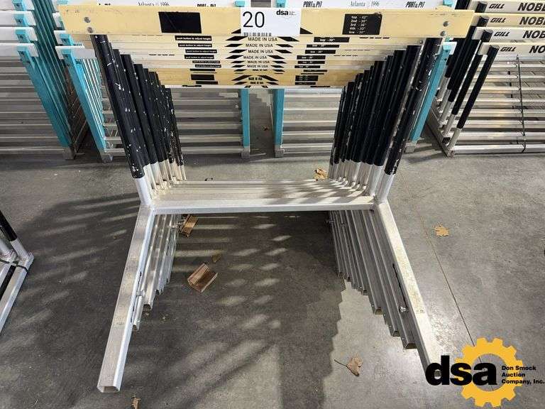 (5) Gill Adjustable Hurdles 30"- 42" Adjustable Counter Hurdles Only