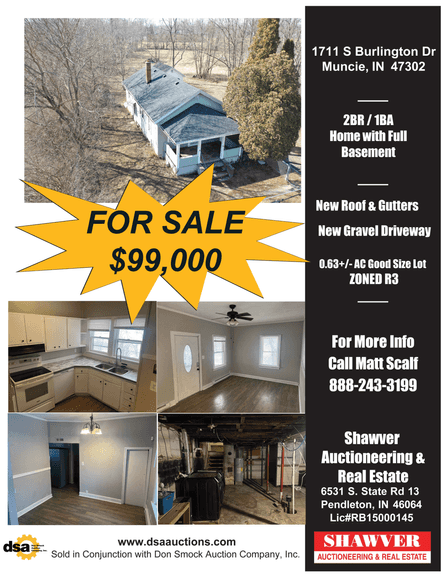 For Sale Now! Muncie, IN Single Family Home