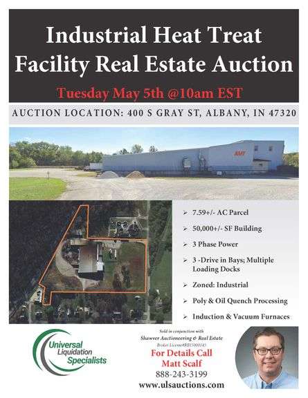 Industrial Heat Treat Facility Real Estate - For Sale