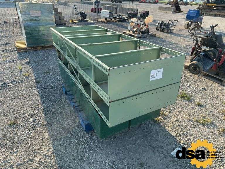 (2) Metal Shelves (3) Bolt Bins