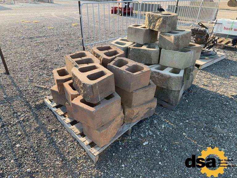 (2) Pallets of Concrete Blocks