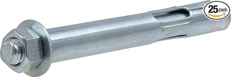 Hillman 370808 Hex Head Sleeve Anchor, 1/2 X 4-Inch, 25-Pack