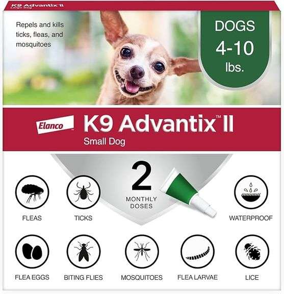 K9 Advantix II Small Dog Vet-Recommended Flea, Tick & Mosquito Treatment