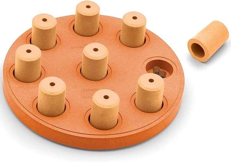 Outward Hound by Nina Ottosson Dog Smart Treat Puzzle Enrichment Toy, Level 1 Beginner, Orange, Comp