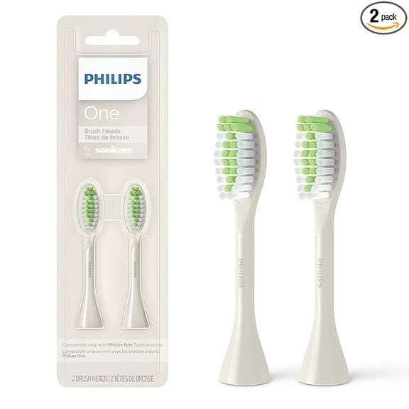 Philips One by Sonicare 2pk Brush Heads, White BH1022/07