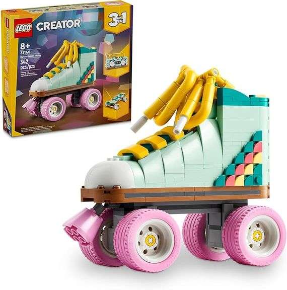 LEGO Creator 3 in 1 Retro Roller Skate Building Kit, Transforms from Roller Skate Toy