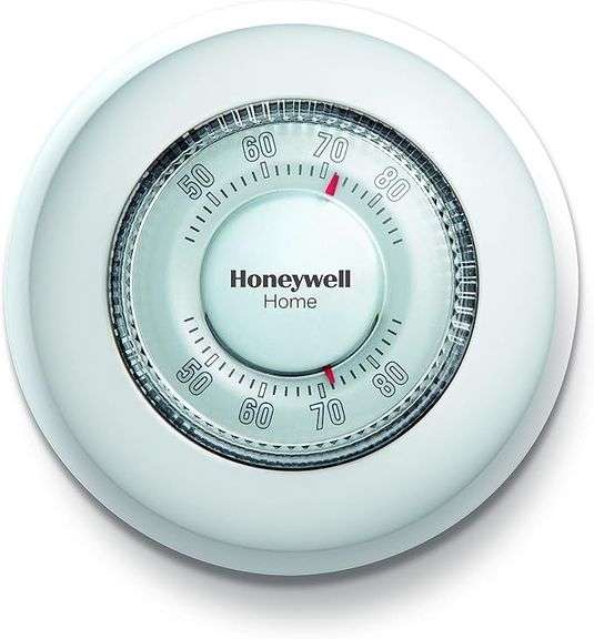 Honeywell Home CT87K1004 The Round Heat Only Manual Thermostat,Large,White,Large