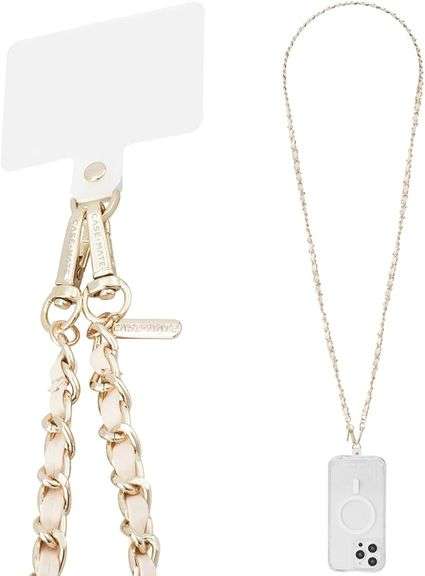 Case-Mate Crossbody Phone Lanyard [Works with All Phones] Hands-Free Strap - Leather Cell Phone Char