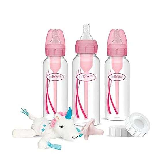 Dr. Brown's Natural Flow Anti-Colic Options+Narrow 8oz/250mL Baby Bottle