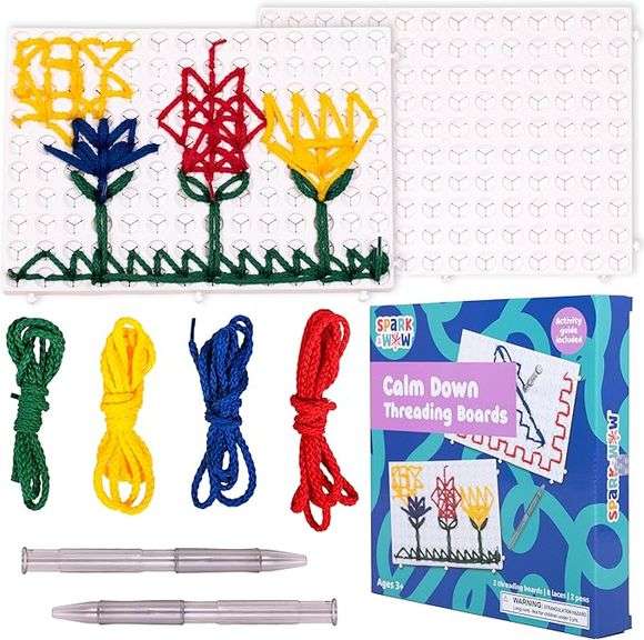 SPARK & WOW Calm Down Threading Boards  Sensory Activity Board Autism Toys