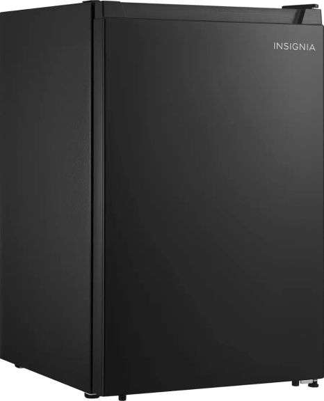 Insignia - 2.5 Cu. Ft. Mini Fridge with Reversible Door - Black