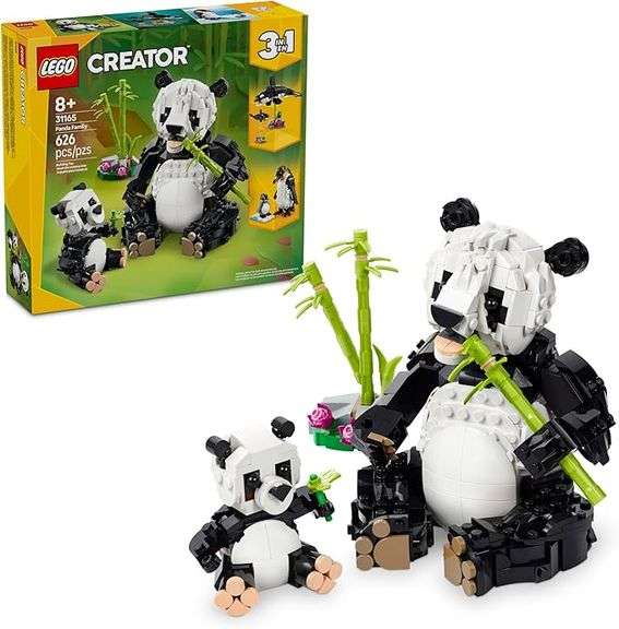 LEGO Creator 3 in 1 Wild Animals Panda Family - Building Toy Kit for Kids with 3 Building Options