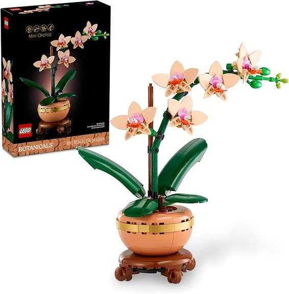 LEGO Botanicals Mini Orchid Building Set - Artificial, Fake Orchid for Home Decor, Adults Ages 18+