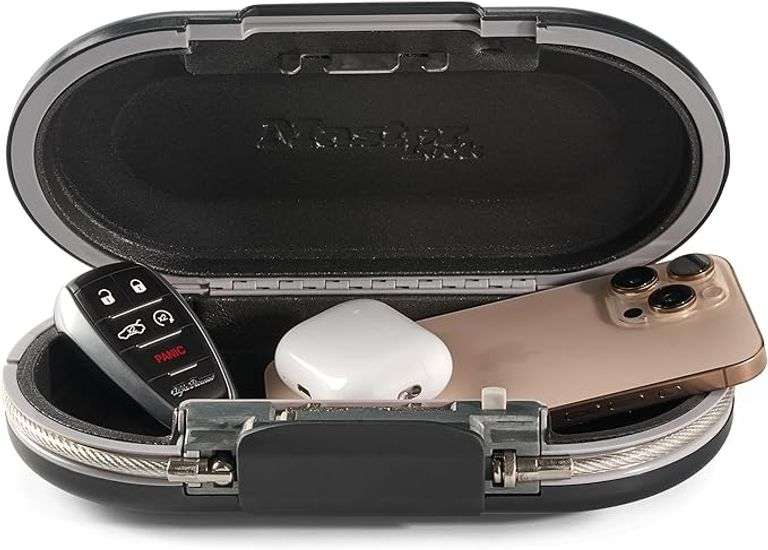 Master Lock Portable Small Lock Box, Set Your Own Combination Lock Portable Safe