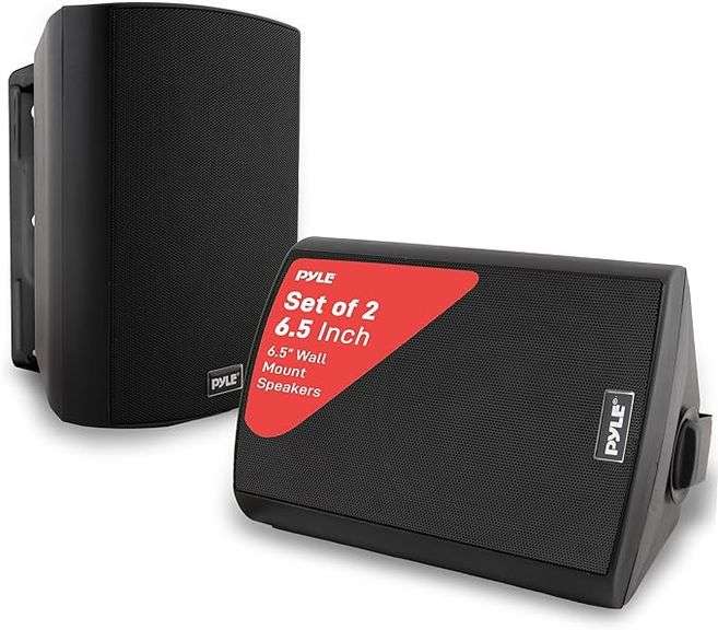 Pyle 6.5-Inch Wall Mount Waterproof Bluetooth Speaker System – Indoor/Outdoor Audio Pair