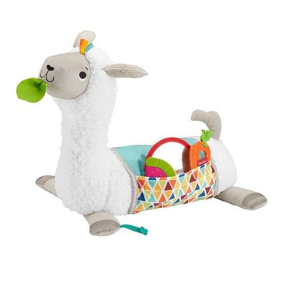 Fisher-Price Baby Toy Grow-with-Me Tummy Time Llama Wedge Support