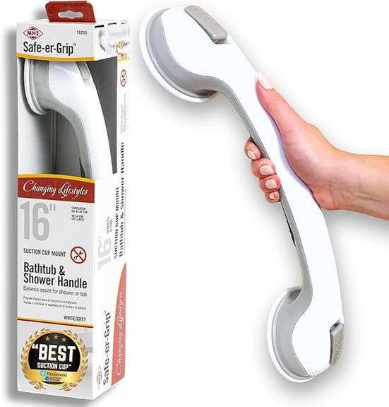 Safe-er-Grip Changing Lifestyles Suction Cup Grab Bars For Bathtubs & Showers