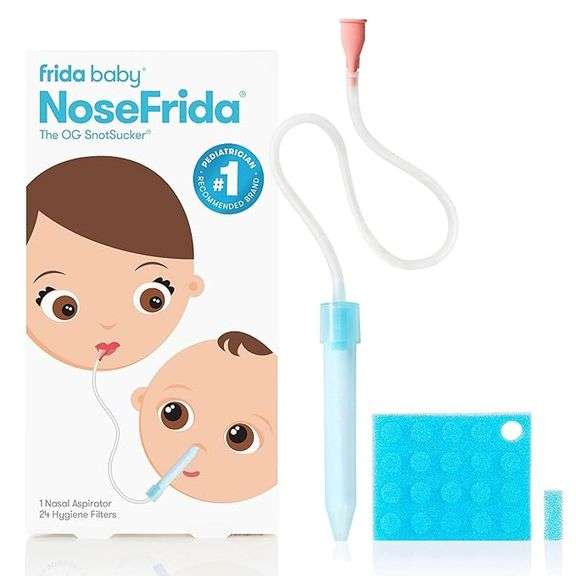 Frida Baby NoseFrida SnotSucker for Baby, Nasal Aspirator for Baby, Nose Sucker Baby Nasal Aspirator