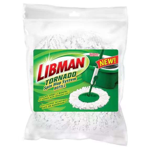 Set of 4 Libman Microfiber Wet Tornado Spin Mop Refill