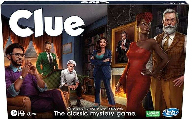 Clue Board Game for Ages 8 and Up, Reimagined Clue Game for 2-6 Players, Mystery, Detective