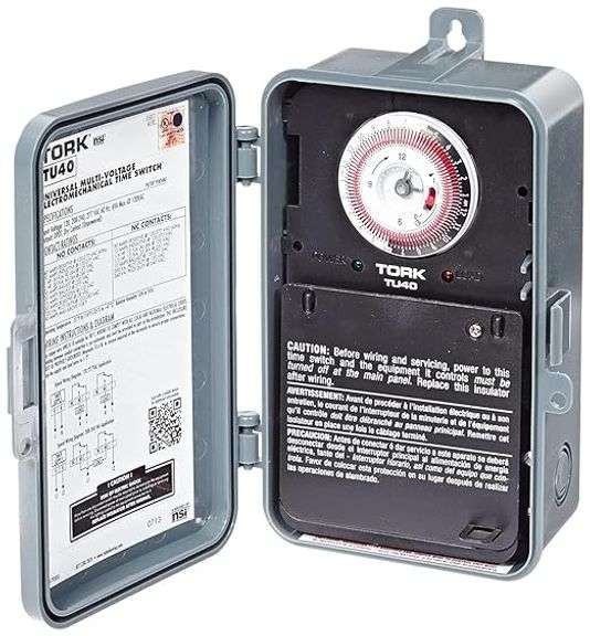 NSi Industries TORK TU40 Indoor/Outdoor 40-Amp Universal Multi-Volt Electromechanical Appliance Time