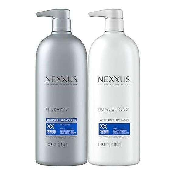 Nexxus Shampoo and Conditioner Therappe Humectress 2 Count for Dry Hair Silicone-Free, Moisturizing 