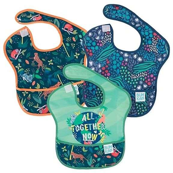 Bumkins Bibs for Girl or Boy, SuperBib Baby and Toddler for 6-24 Months, Essential Must Have
