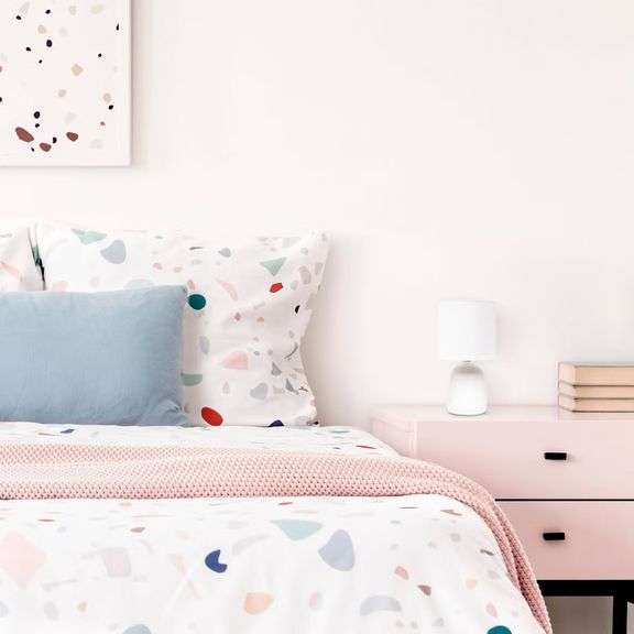 10.04" Traditional Ceramic Thimble Base Bedside Table Desk Lamp with Matching Fabric Shade - Simple 