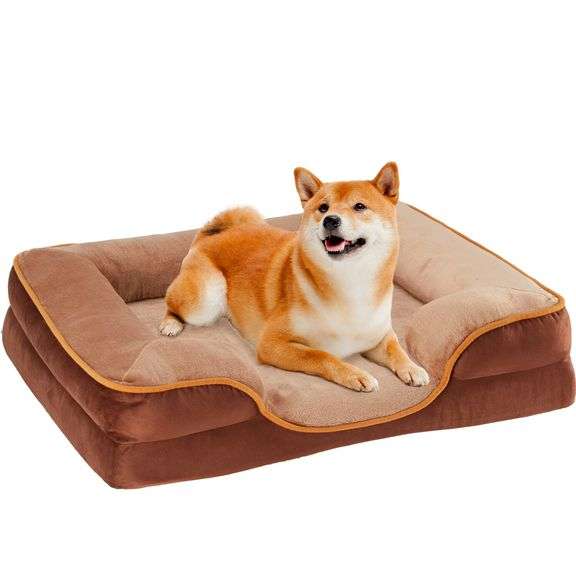 ZUNMOS 28" Medium Orthopedic Dog Bed for Medium Dogs with Non- Slip Bottom, Memory Foam Pet Bed