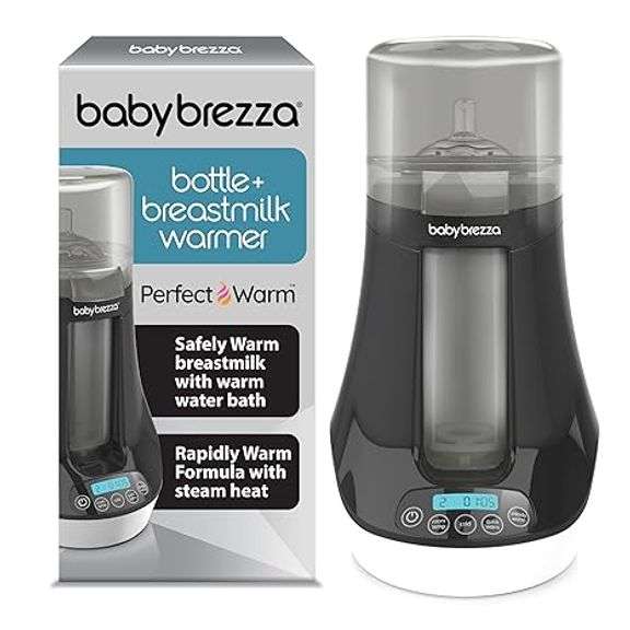 Baby Brezza Fast Baby Bottle Warmer - Baby Milk + Breastmilk Warmer Defroster – 2 Unique Temperature