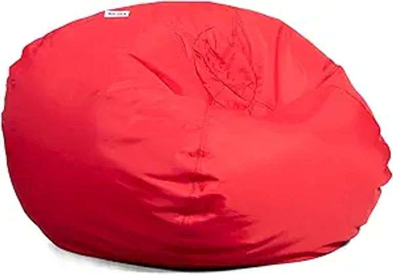Big Joe Classic Bean Bag Chair, Red Smartmax, Durable Polyester Nylon Blend, 2 feet Round