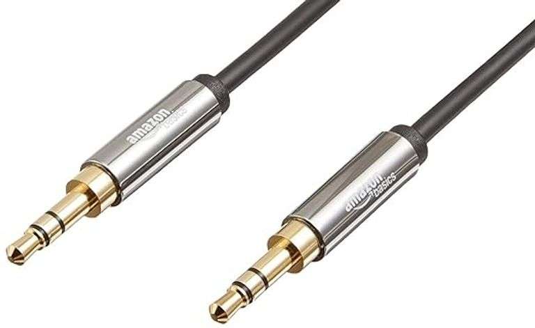Amazon Basics 2-Pack 3.5mm Aux Audio Cable for Stereo Speaker